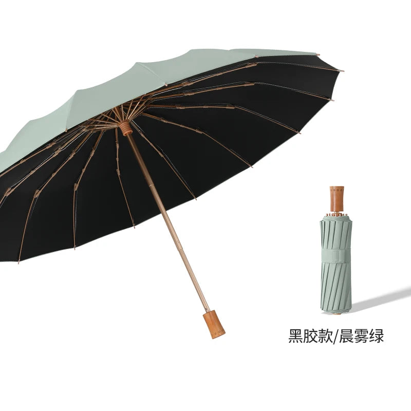 16 Bone titanium silver sun umbrella super sun protection UV umbrella sunshine and rain umbrella Oasis Select 12