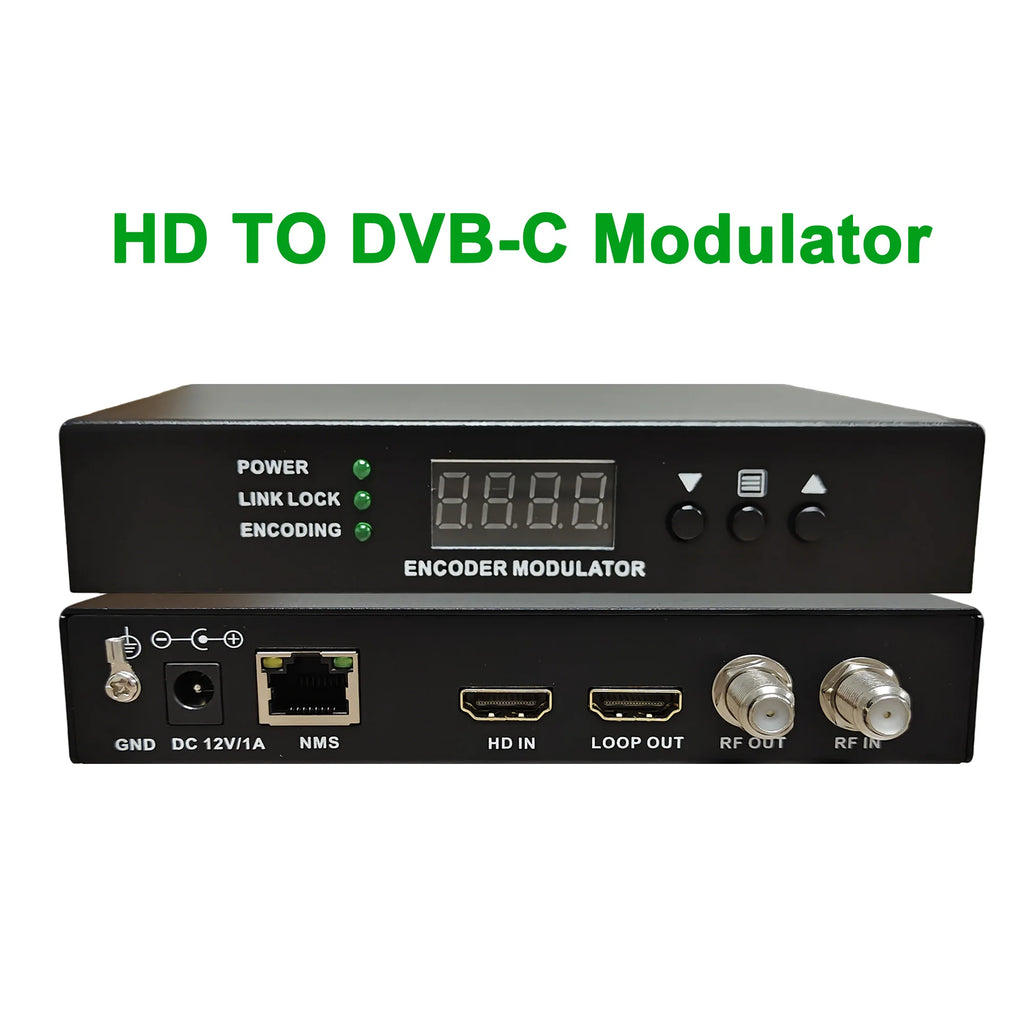 HD to RF encoder modulator TDT DVB-T ISDBT ATSC DVB-C DTV modulator CATV self-produced programs MPGE2 HD MI Modulator Oasis Select WHITE