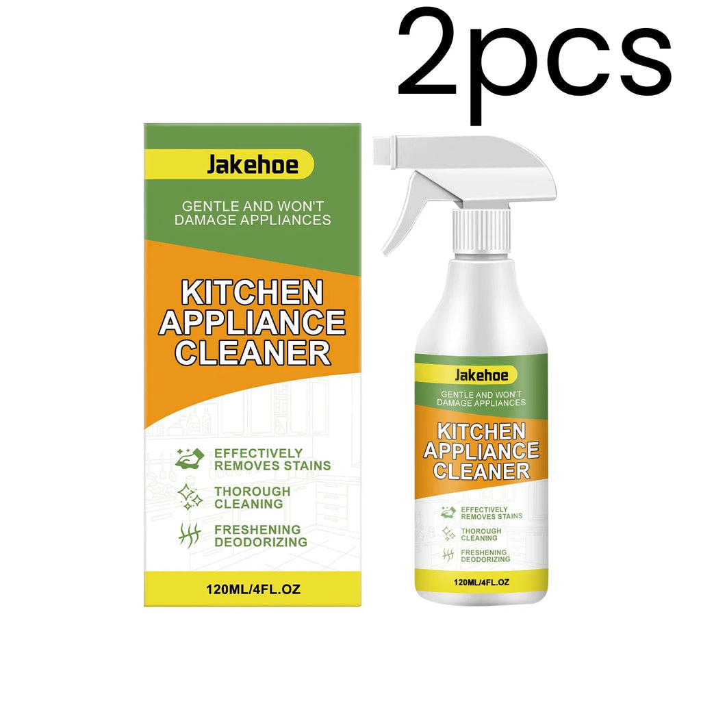 Jakehoe Kitchen Appliance Cleaner Powerful Grease Remover Deodorizing No Residue Mild Formula Kitchen Grease Cleaner Spray 120ml Oasis Select 2pcs