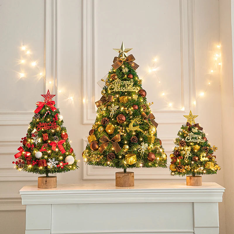 New Christmas Tree Home Small Desktop Ornament Diy Material Packaging Decoration Christmas Decoration Mini Christmas Tree Oasis Select