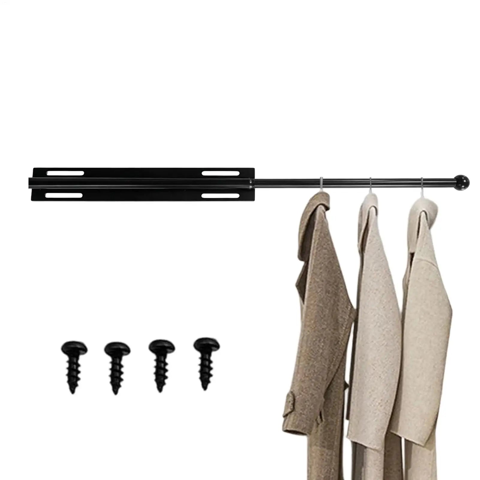 Valet Rod for Closet Retractable Wardrobe Storage Hook Shirt Organizer Slide Out Valet Rod for Women Men Pants Hats Scarves Bags Oasis Select