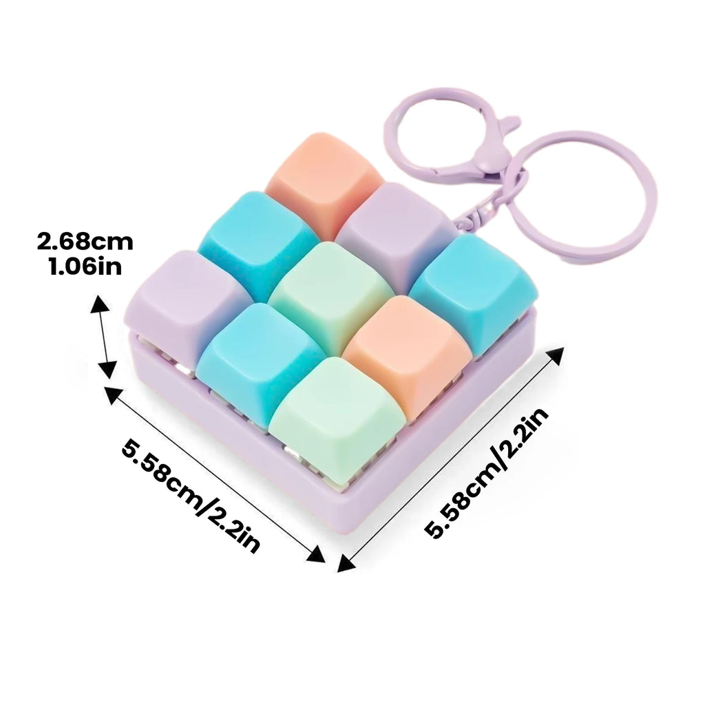 Fidget Decompressions 9 Keyboard Antistress Toys Stress-relieving Finger Keyboard Games Keychain Keyboard Clicker Fidget toys Oasis Select B