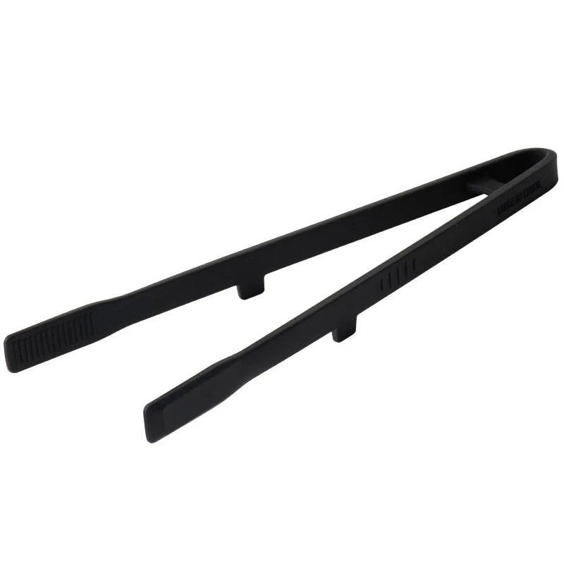 Heat Resistant Silicone Grill Tongs Non-Stick Food Clip BBQ Salad Cooking Serving Clamp for Kitchen Steak Pasta Oasis Select Black