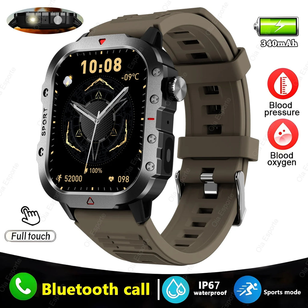 Ola Esporte Military GPS Smart Watch – Bluetooth & Flashlight