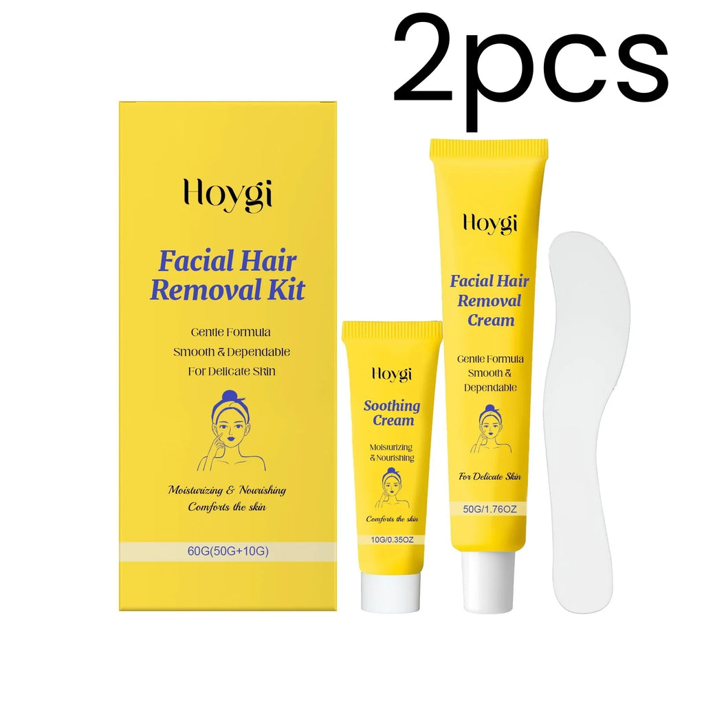 Hoygi Facial Hair Removal Cream – Natural & Painless 60g Hair Removal Cream Oasis Select 2pcs
