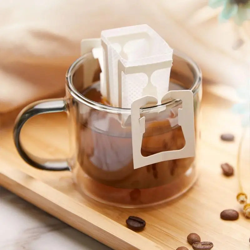 Disposable Hanging Ear Coffee Filters Food Grade Biodegradable 25/50 Pcs Portable for Home Office Travel Camping Oasis Select