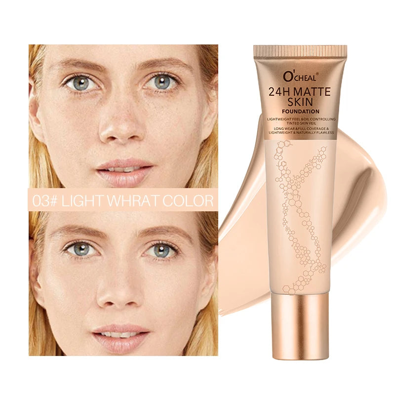 Waterproof Liquid Foundation – Natural Finish, Multi-Shade Liquid Foundation Oasis Select 03 LIGHT WHRAT COLOR