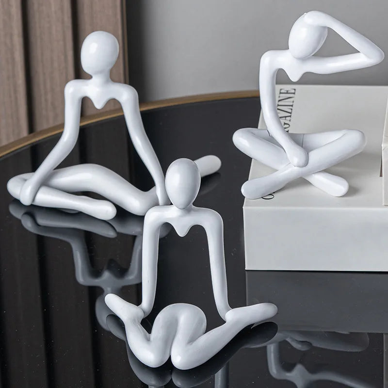 Abstract Figure Thinkers Plastic Crafts Cute Little Ornaments Room Decorations Oasis Select