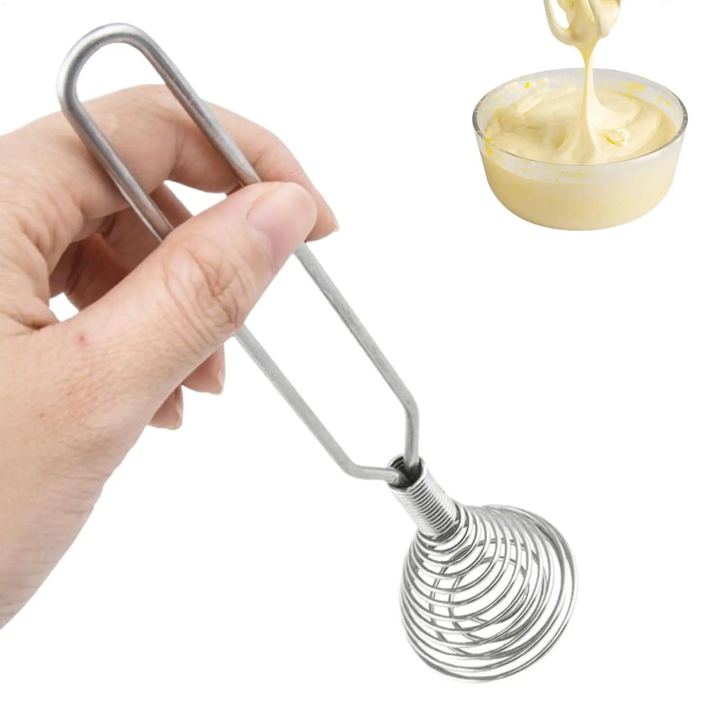 Egg Whisk Spring Coil Kitchen Whisk Hand Stirrer Handheld Kitchen Tools Stirrer Mixer for Whisking Mixing Beating Making Cream Oasis Select