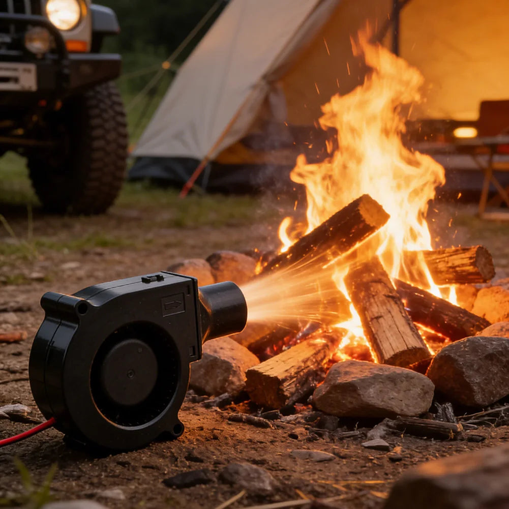 Portable BBQ Blower Fan | Adjustable Speed Charcoal Starter