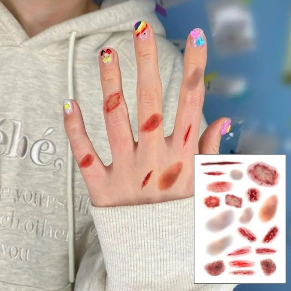 Halloween Wound Scar Temporary Tattoo Stickers – Blood FX