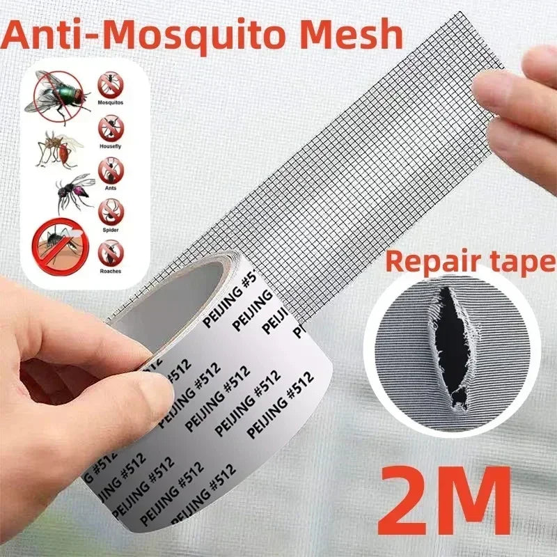 Waterproof Window Screen Repair Tape Window Fix Self-adhesive Net Patch Anti-Insect Mosquito Mesh Broken Hole Repair stick Oasis Select