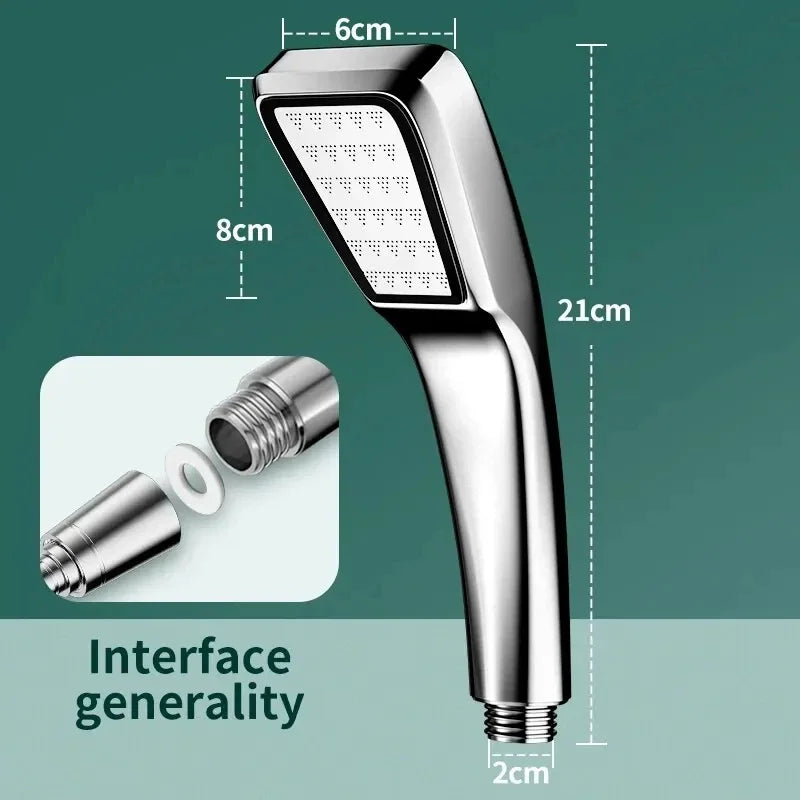 Bathroom Accessories Shower Head High Pressure Large Water Output Universal Adaptation Pressurized Hand Shower Nozzle Water Oasis Select