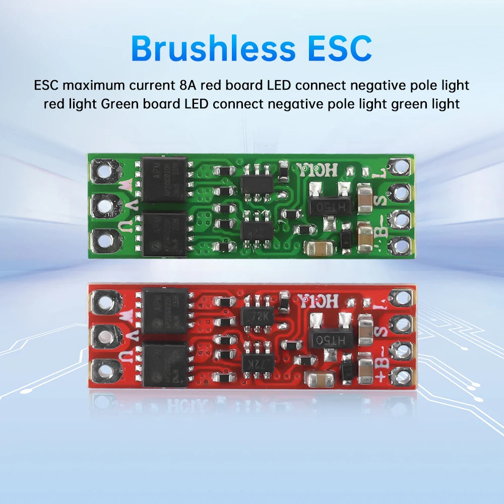 2S-3S DC5V-16V 8A Micro Air Model Brushless ESC Brushless Motor Speed Controller for 1104 1106 1306 1407 1503 Brushless Motor Oasis Select