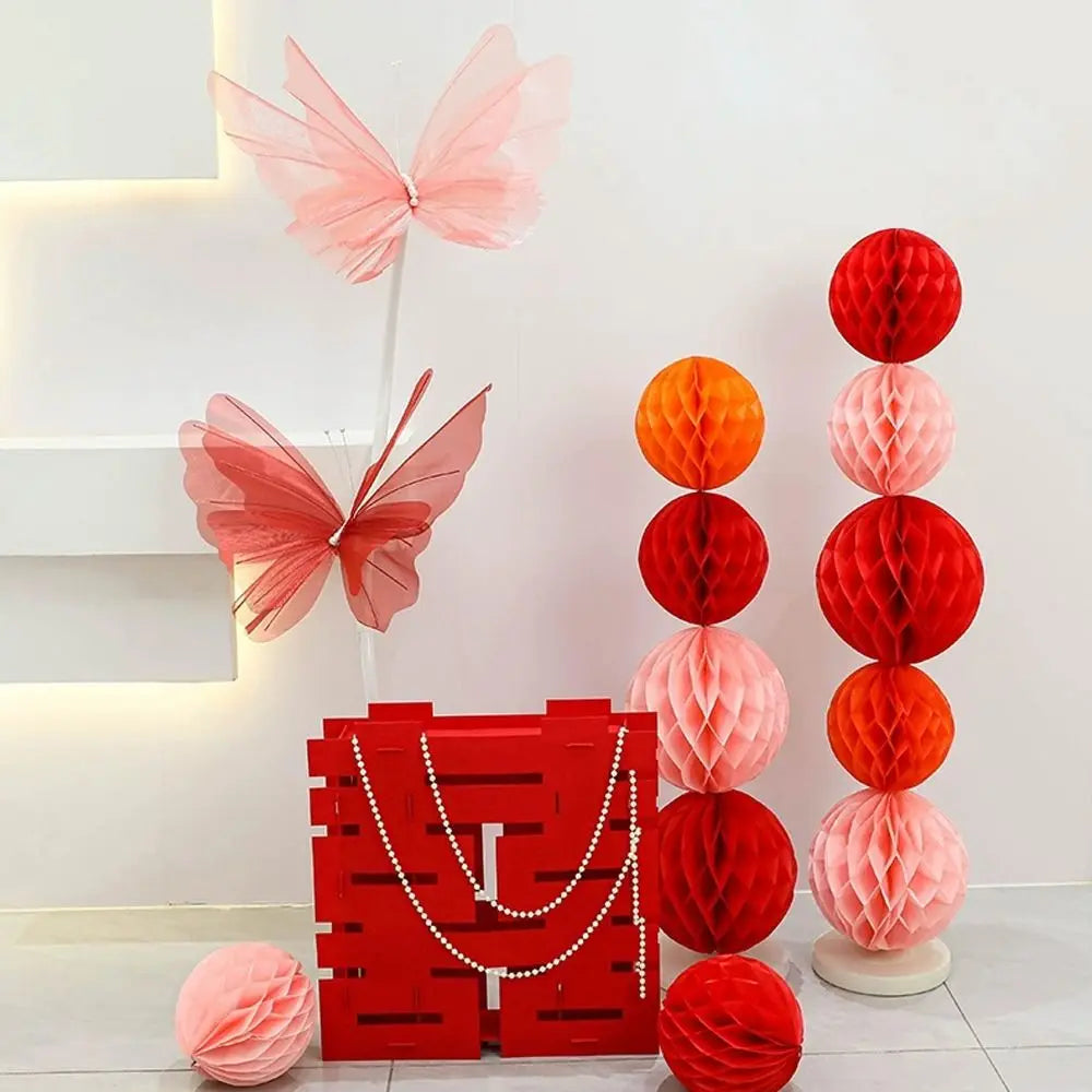 48cm Big Simulation Butterfly Hollow Design Gauze Material 3D Butterfly Large Size 3D Effect Fake Butterfly Wedding Decoration Oasis Select