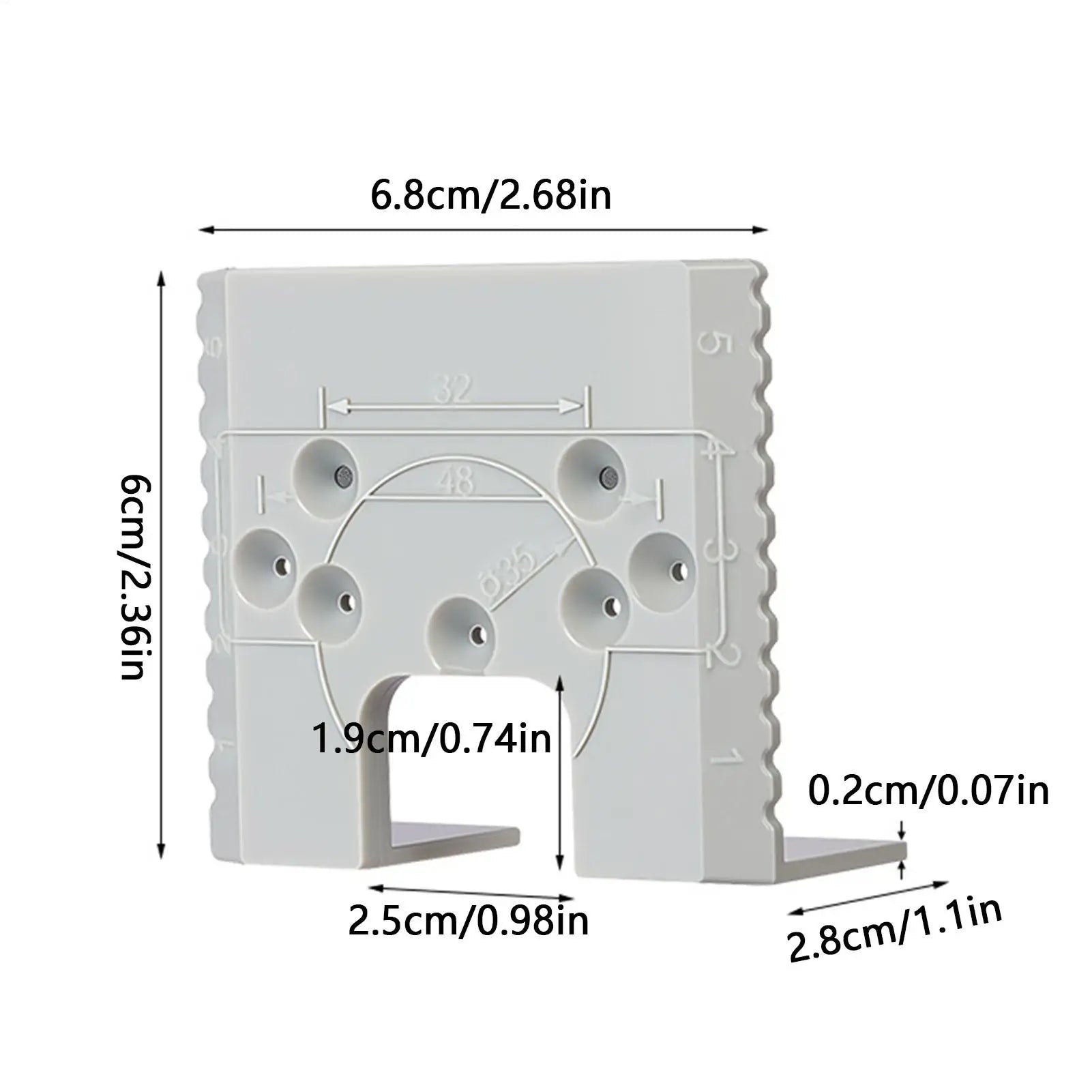 1PC Magnetic Cabinet Door Hinge Spacer With Scale Gap Alignment Tool For Cabinet Door Installation Magnetic Hinge Jig Tool Oasis Select