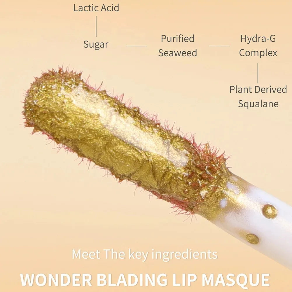 Lip Stain Liquid Lipstick, 4 Colors Dual-use Matte Base & Metallic Gold Flake Top Coat, Long Lasting Shimmer Lip Makeup Oasis Select