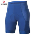 X-TIGER Men's Cycling Shorts 2 Pocket Bicycle Shorts Reflective Anti-slip Shock Absorption Sponge Pad MTB Road Cycling Shorts Oasis Select Blue XL
