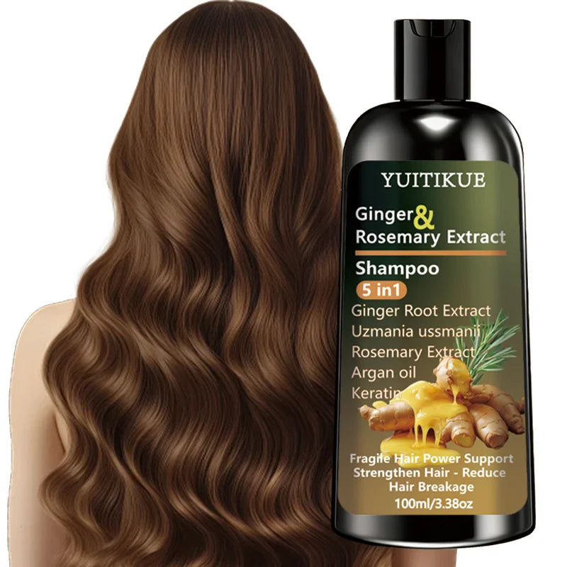 Ginger & Rosemary 5-in-1 Shampoo – Keratin & Argan Oil 100ml