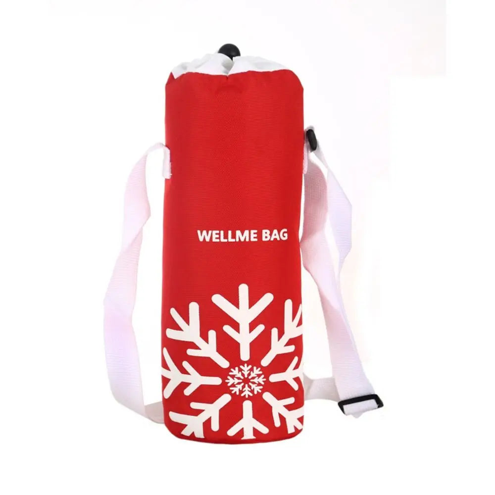Portable Oxford cloth Insulated Water Bottle Cover With Strap Waterproof Thermal Cup Sleeve Outdoor Sports Cup Sleeve Travel Oasis Select red-1
