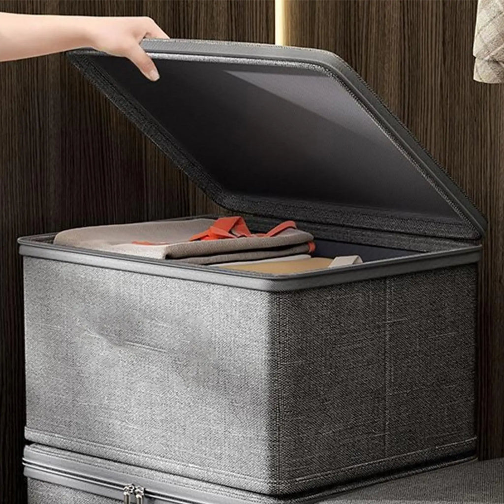 Lockable Storage Box with Lid Stackable Dust Proof Organizer Bin for Toys Clothes Winter Sweaters Blankets Home Organization Oasis Select