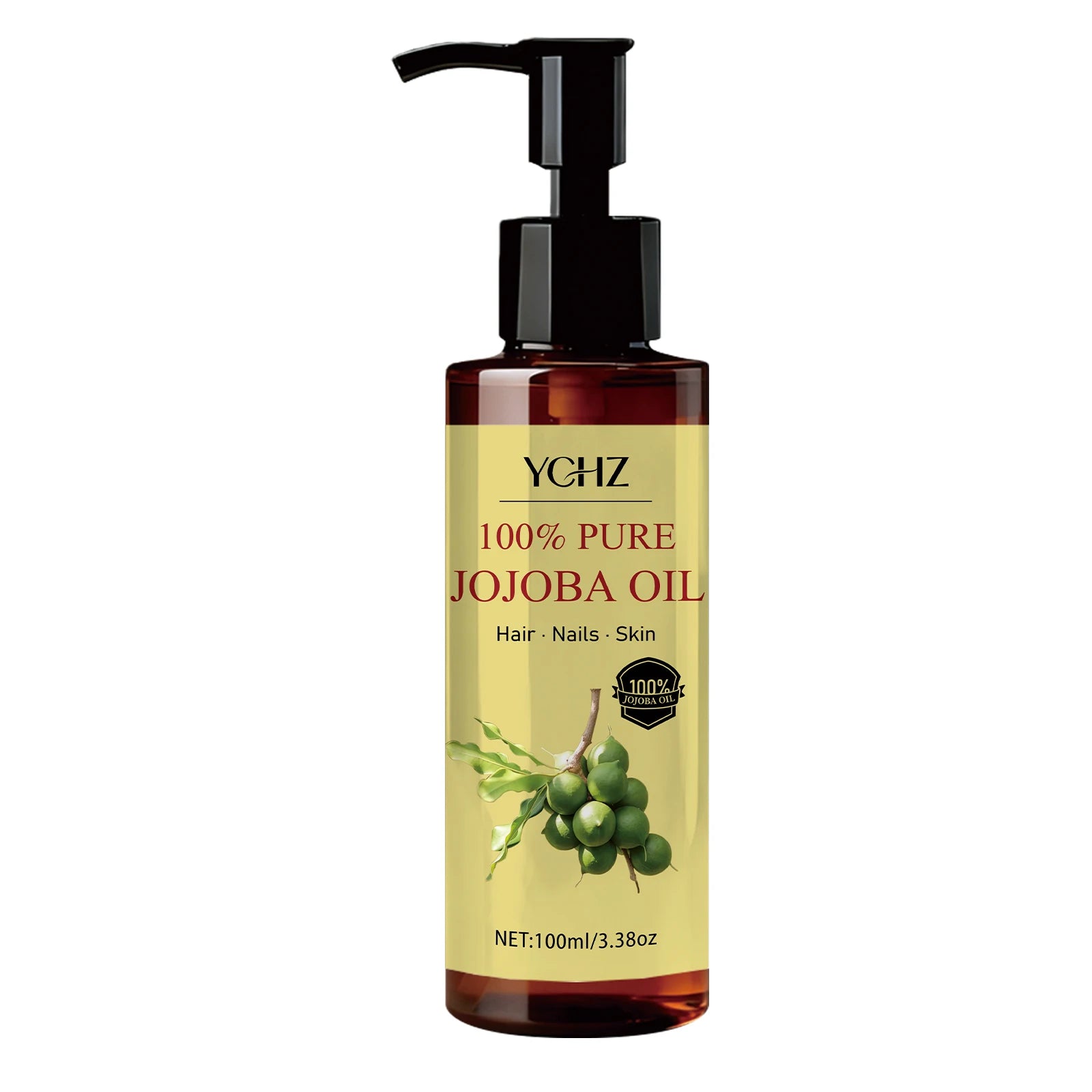 YCHZ Pure Jojoba Oil – Skin, Hair, Body & Eyelash Care 100ml