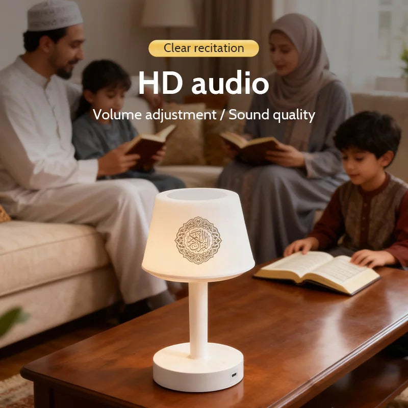 Quran Azan Bluetooth Speaker & Night Light – 16 Reciters