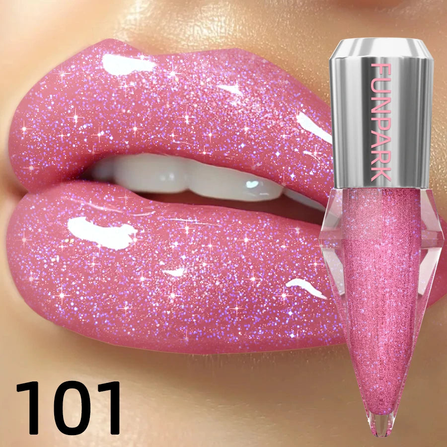FUNPARK 8-Color Glitter Shimmer Lip Gloss | Diamond Lipstick