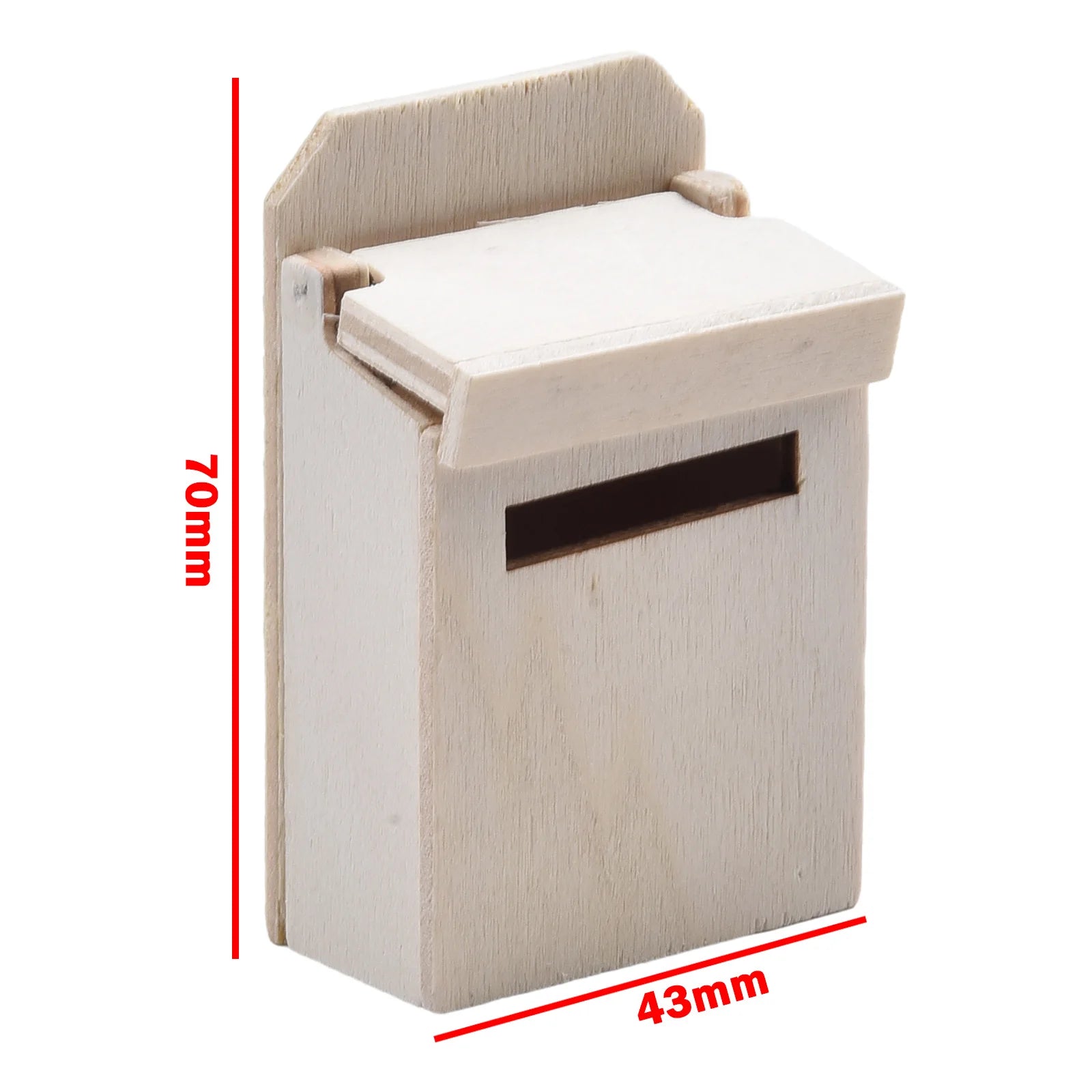 Miniature Blank Mail Box House Mi-ni Mail Box Miniature Wooden Flip Mailbox Model For DIY Enthusiasts And Crafters Oasis Select Natural Color China Mainland
