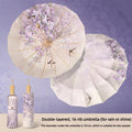 Sun Parasol Elegant Handheld Umbrella Lightweight Windproof Shade For Outdoor Travel Photography Daily Matching Accessory Oasis Select Purple-double-sided Aluminum 16K