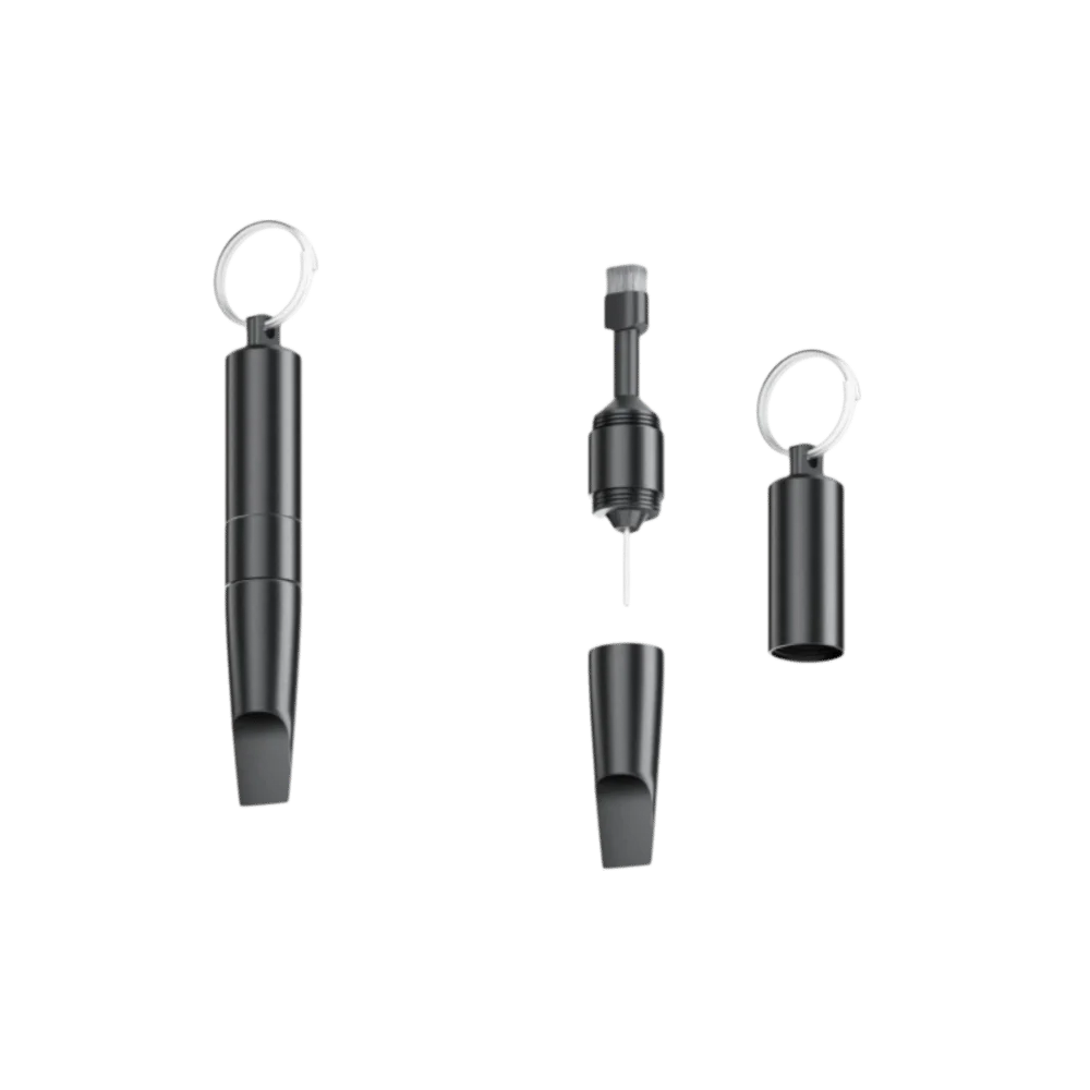 Multifunction 3-in-1 Kaychain SIM Card Tray Removal Tool Eject Pin Reset Tool Headset Cleaning Brush Express Delivery Opener Oasis Select Black