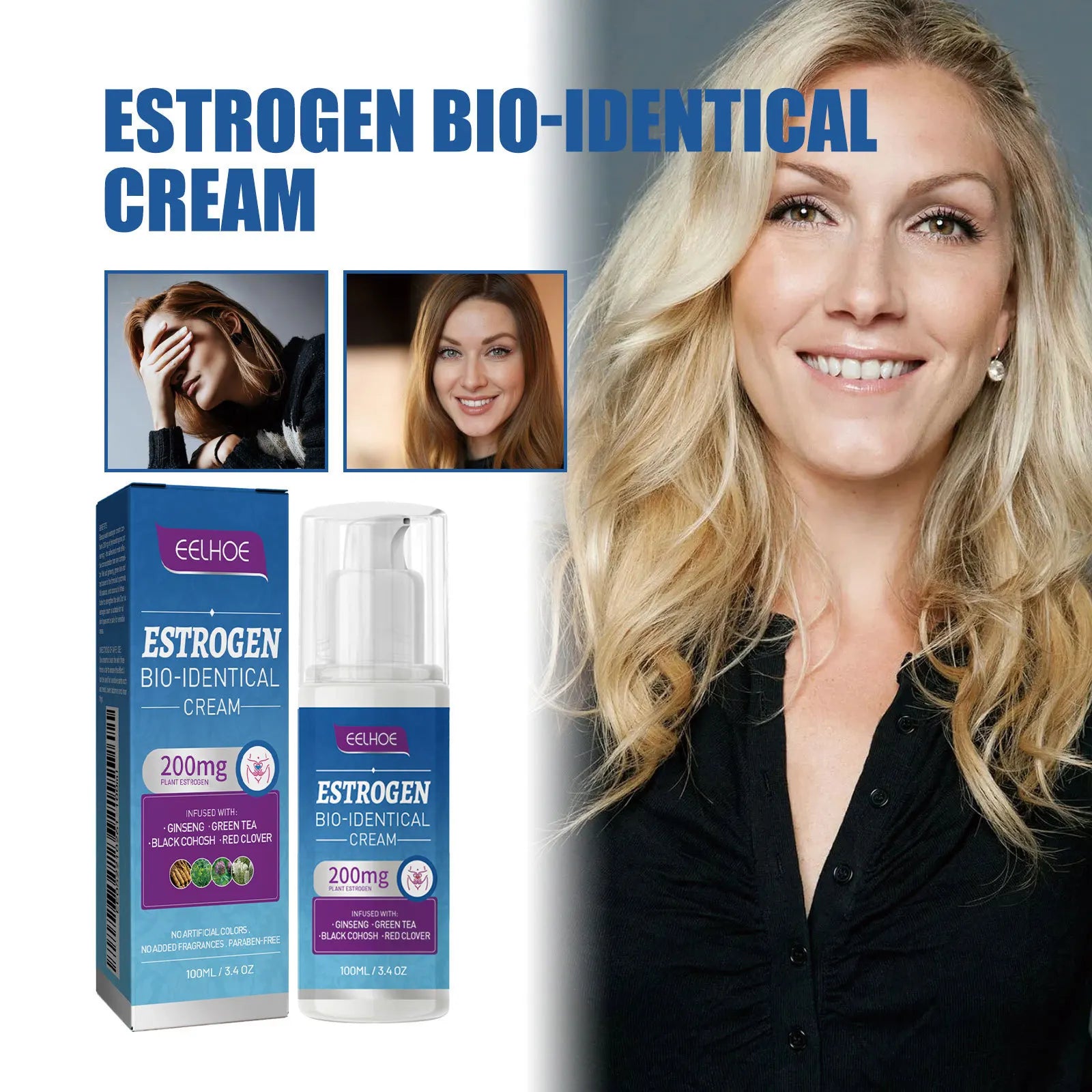 Women's Care Cream Gently Moisturizes, Enhances Vitality, Gently Cares for Balance, and Applies Cream Oasis Select