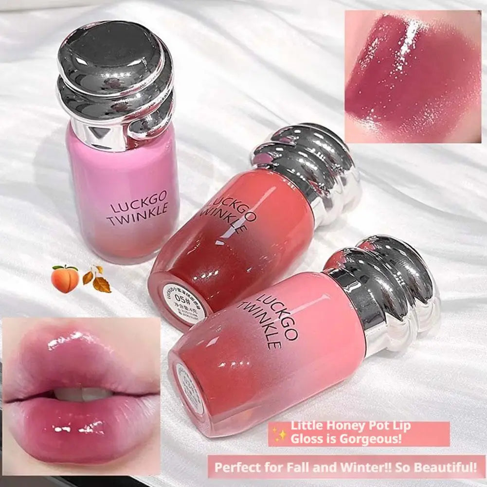 Ice Transparent Mirror Lip Gloss Moisturizing Liquid Lipstick Water Light Glass Mirror Lip Glaze Long-Lasting Beauty Lipstick Oasis Select