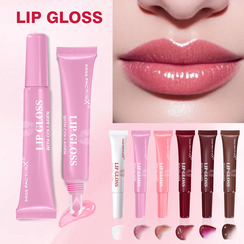 6pcs/box 6-color lip gloss set Unique gift set Long-lasting moisturizing Glossy lip color Valentine’s Day gift Thanksgiving gift Oasis Select
