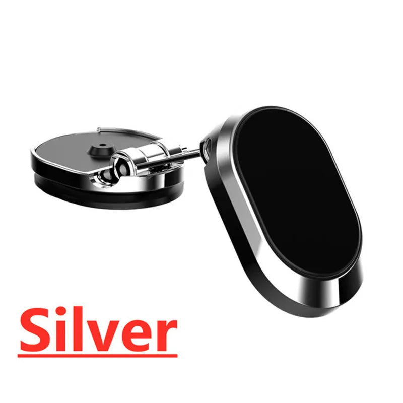 Magnetic Car Phone Holder Magnet Smartphone Mobile Stand Cell GPS For iPhone 15 14 13 Pro Max X Xiaomi Mi Huawei Samsung LG Oasis Select Silver