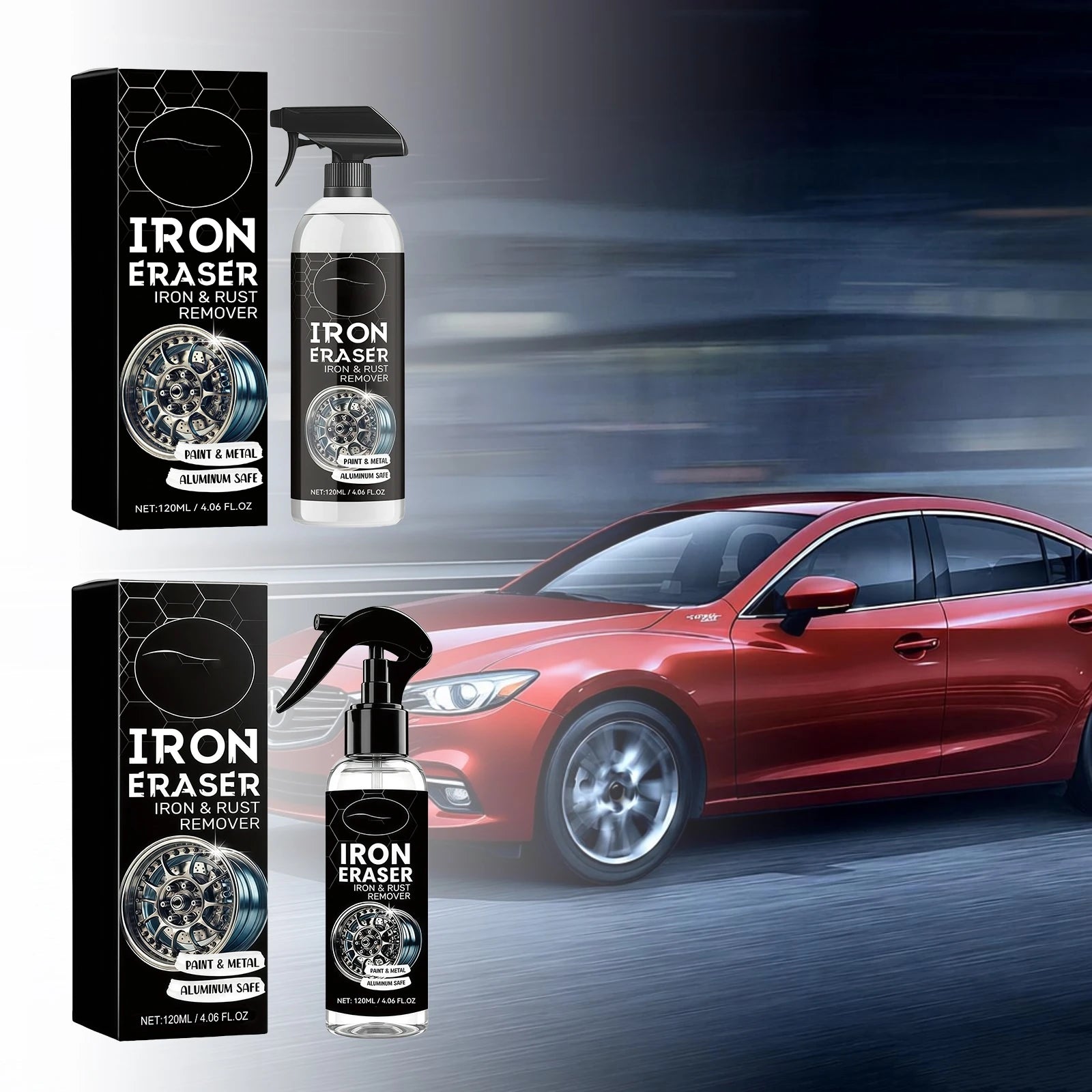 Automobile Rust Cleaner Spray Effective Strong Cleaner For Tire Stains Iron Buildup Restore Shine Car Beauty Cleaning Spray Oasis Select