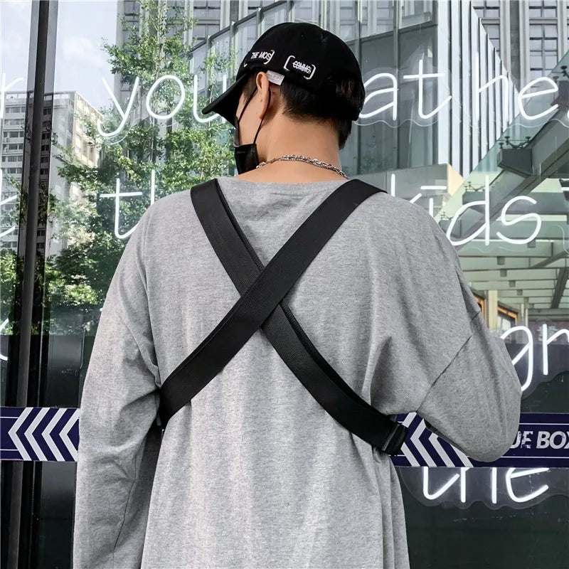Unisex Hip-Hop Streetwear Chest Rig Bag High Quality Nylon Multi-function Tactical Vest Backpack for Outdoor Sports Travel Oasis Select