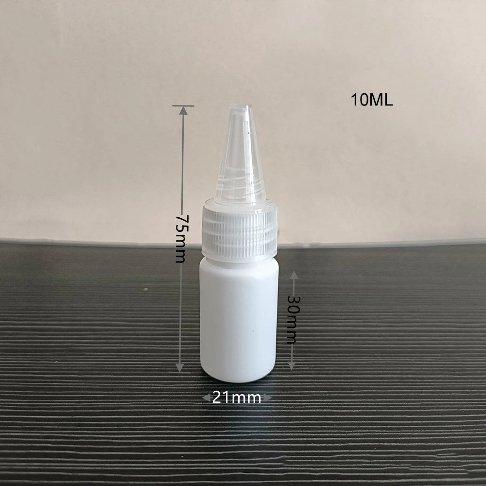 5/10/20/30/50/60/100ml Empty PE Plastic Glue Bottles With Screw-On Lids Squeeze Liquid Ink Oil Dropper Bottles Oasis Select null-10ml