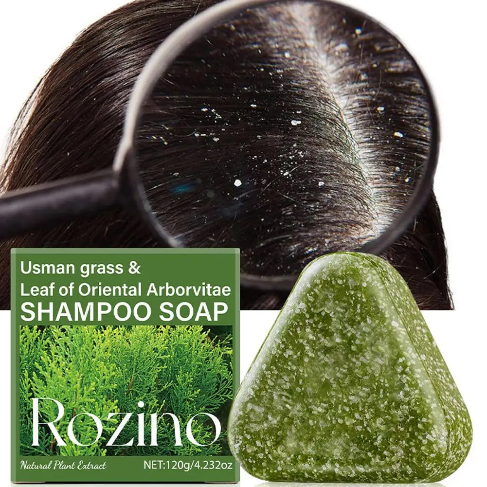 Thuja Leaf & Usman Grass Shampoo Bar Handmade Solid Soap Hair Nourishing Hair Oil Control Refreshing Fluffy Soothing Hair Care Oasis Select