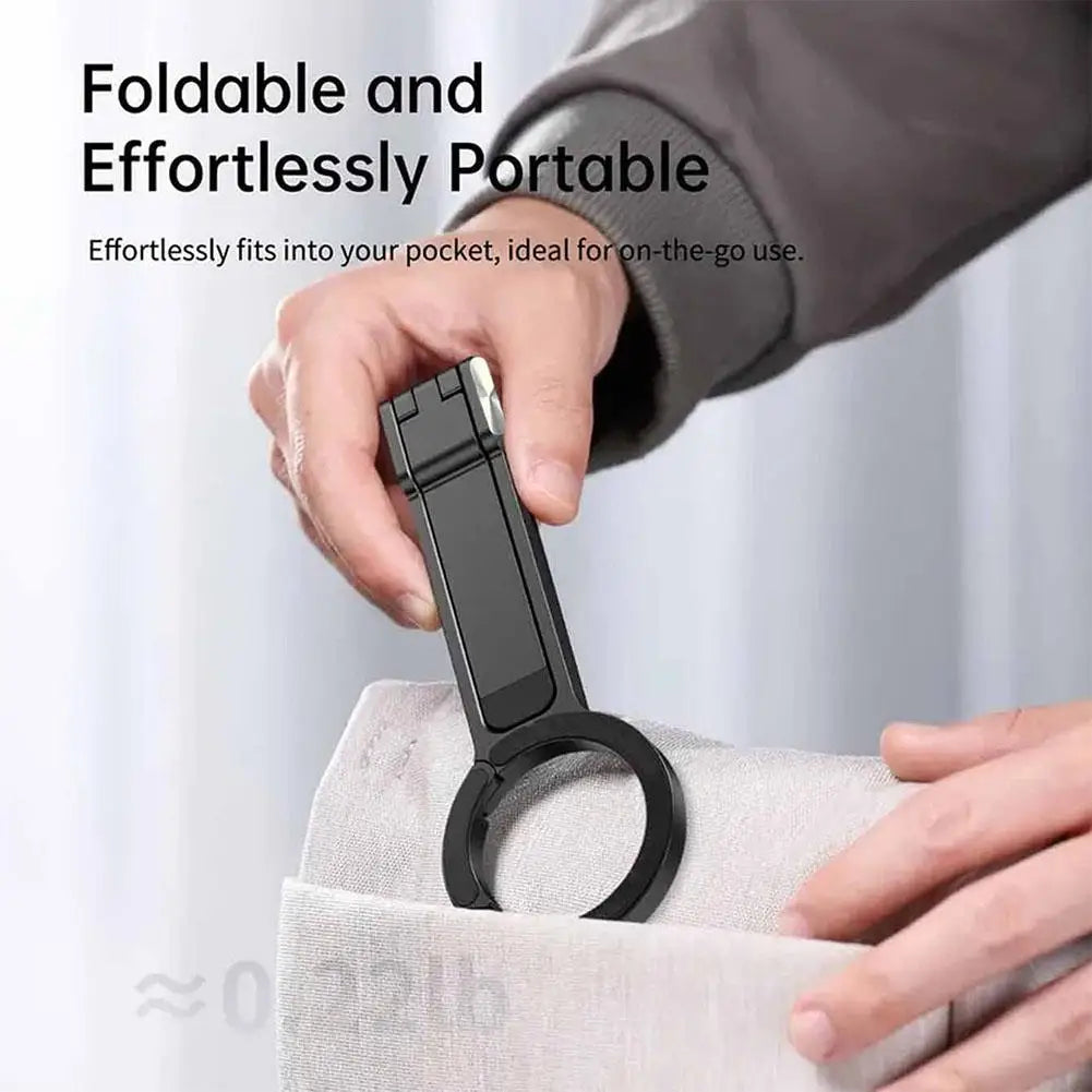 Magnetic Folding Phone Tripod Stand | Carabiner Ring iPhone Mount
