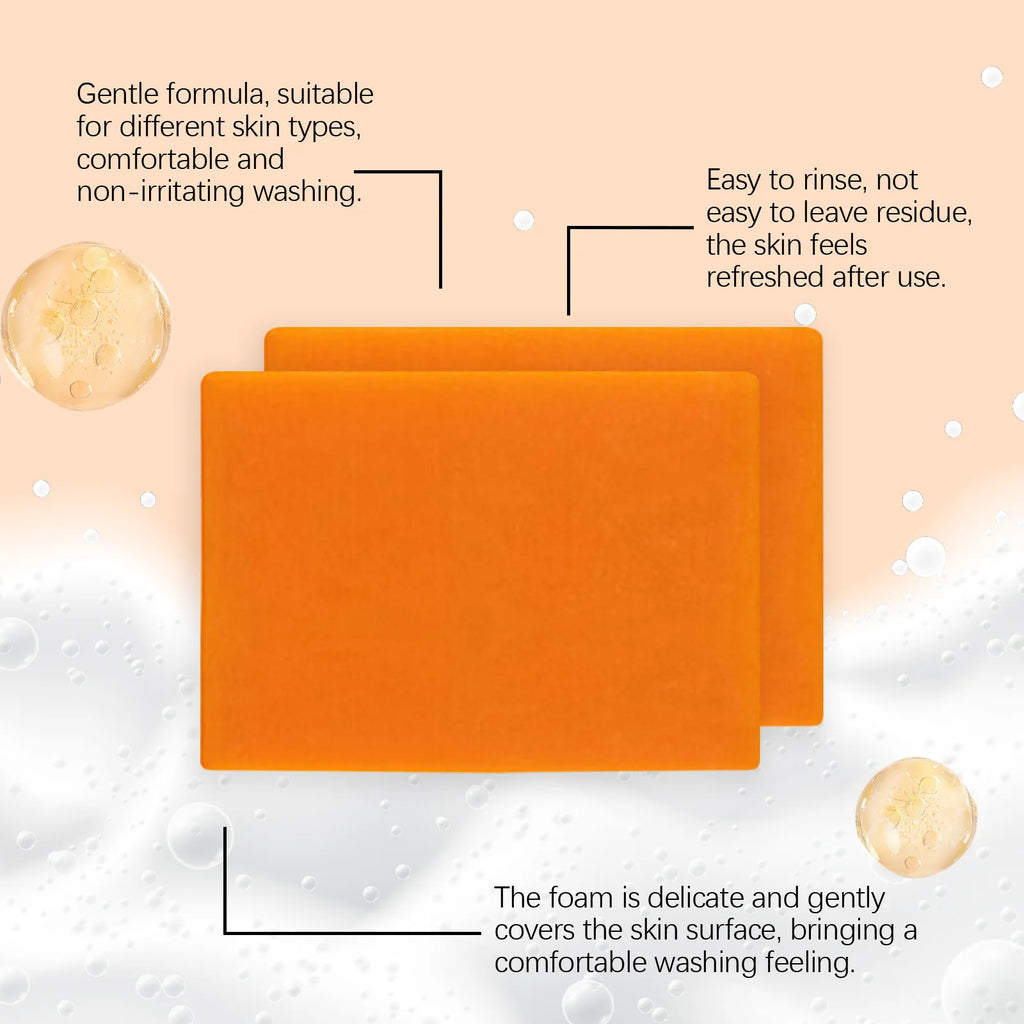 OCEAURA Papaya Turmeric Nourishing Bath Soap Deep Clean Improve Dull Skin Remove Dirt Smooth Epidermis Body Moisturize Bath Soap Oasis Select