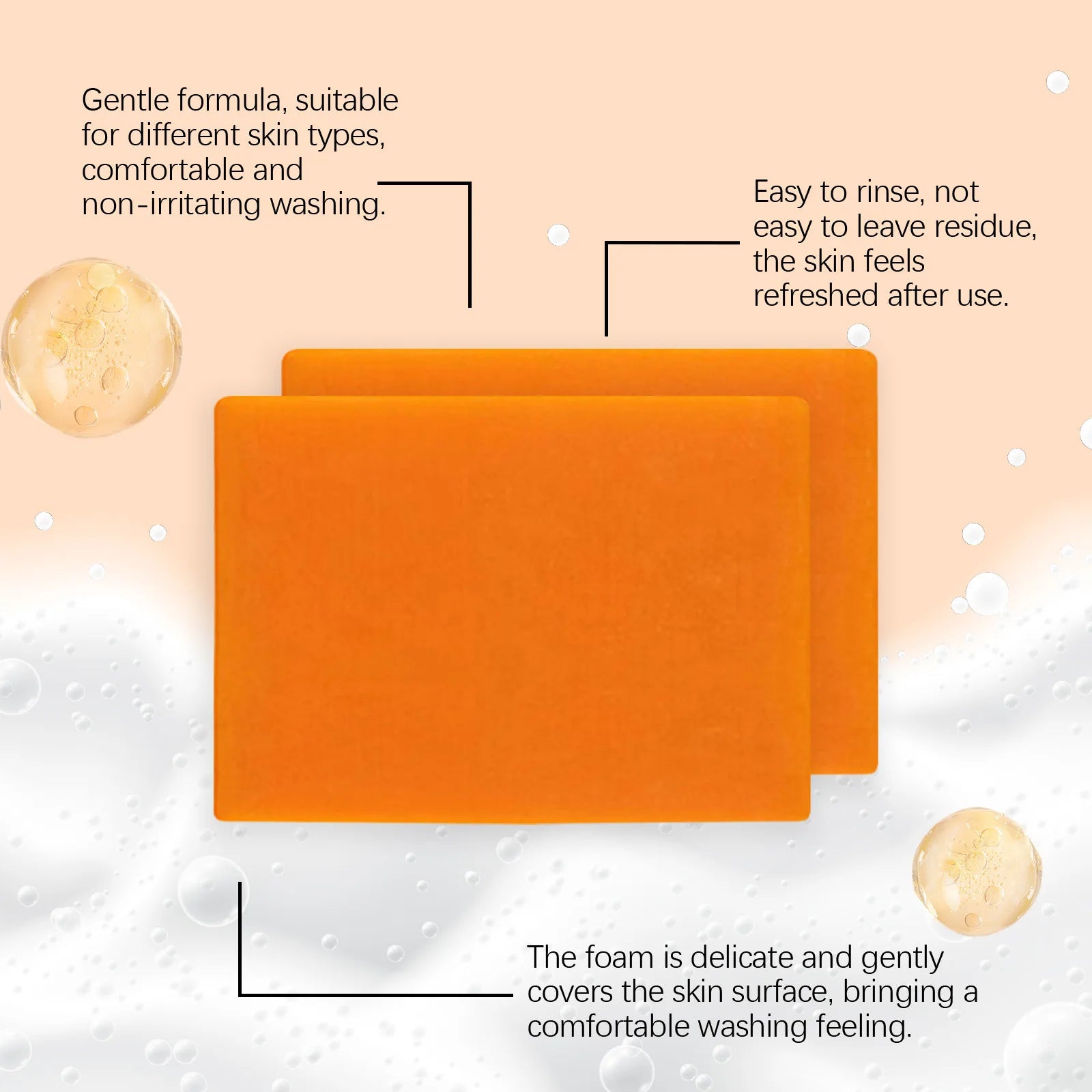 OCEAURA Papaya Turmeric Nourishing Bath Soap Deep Clean Improve Dull Skin Remove Dirt Smooth Epidermis Body Moisturize Bath Soap Oasis Select