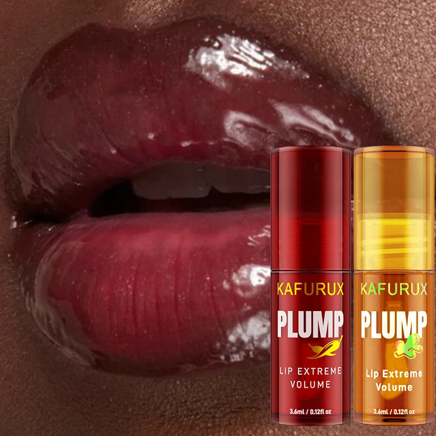 KAFURUX 2-Piece Lip Plumping Oil Gloss – Volumizing & Moisturizing