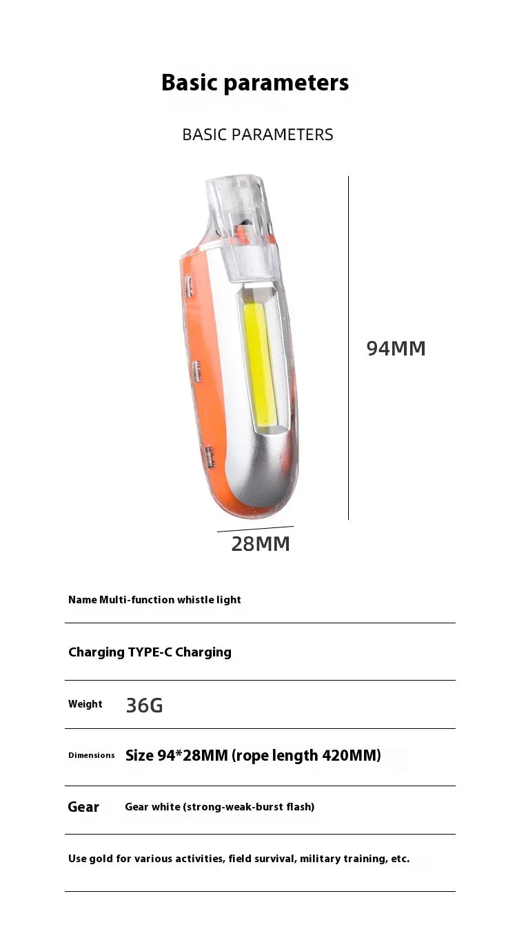 COB Strong Light Whistle Light Creative Shape Key Chain Pendant Portable Led Flashlight Oasis Select LY008