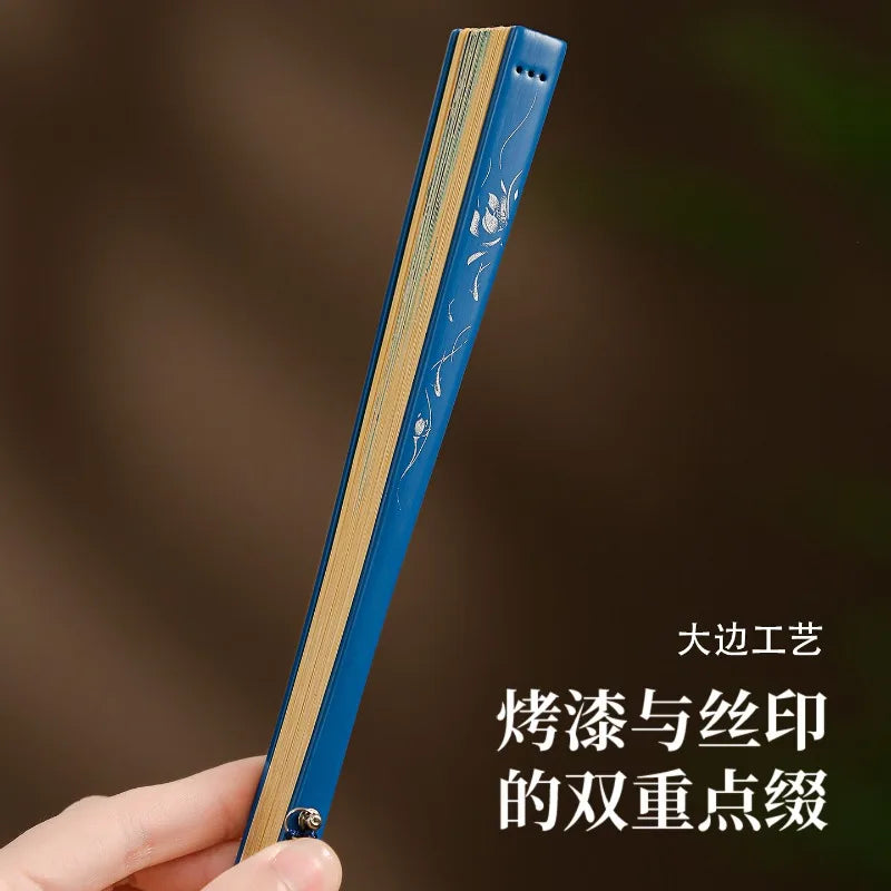 All Bamboo Folding Fan Compact and Portable Chinese Style Portable Ancient Style Folding Fan Cheongsam Fashion Show Oasis Select