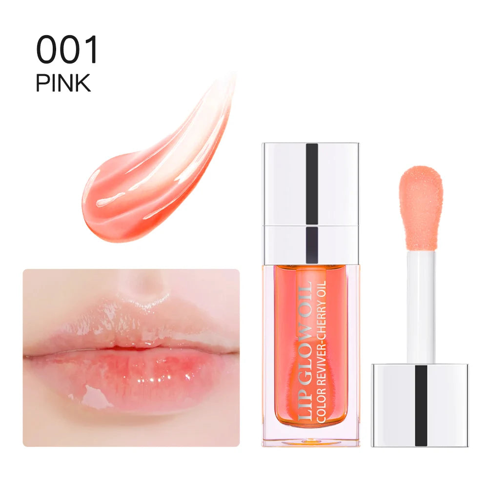 Lip Oil Plumping Lip Gloss Crystal Jelly Moisturizing Makeup Sexy Plump Lip Glow Oil Tinted Lip Plumper Oasis Select 001