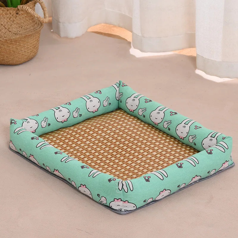 Pet Ice Mat, All-season Dog Bed Mat, Summer Cooling, Wear-resistant, Square Pet Bed Oasis Select Green notes S 39x27cm