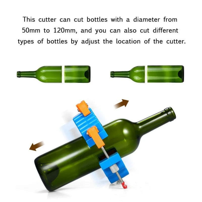 JUSTINLAU Glass Bottle Cutting Machine DIY Tool Wine Beer Bottle Sculpture Glass Tube Cutting Machine Suitable for 1.26-3.7 In Oasis Select