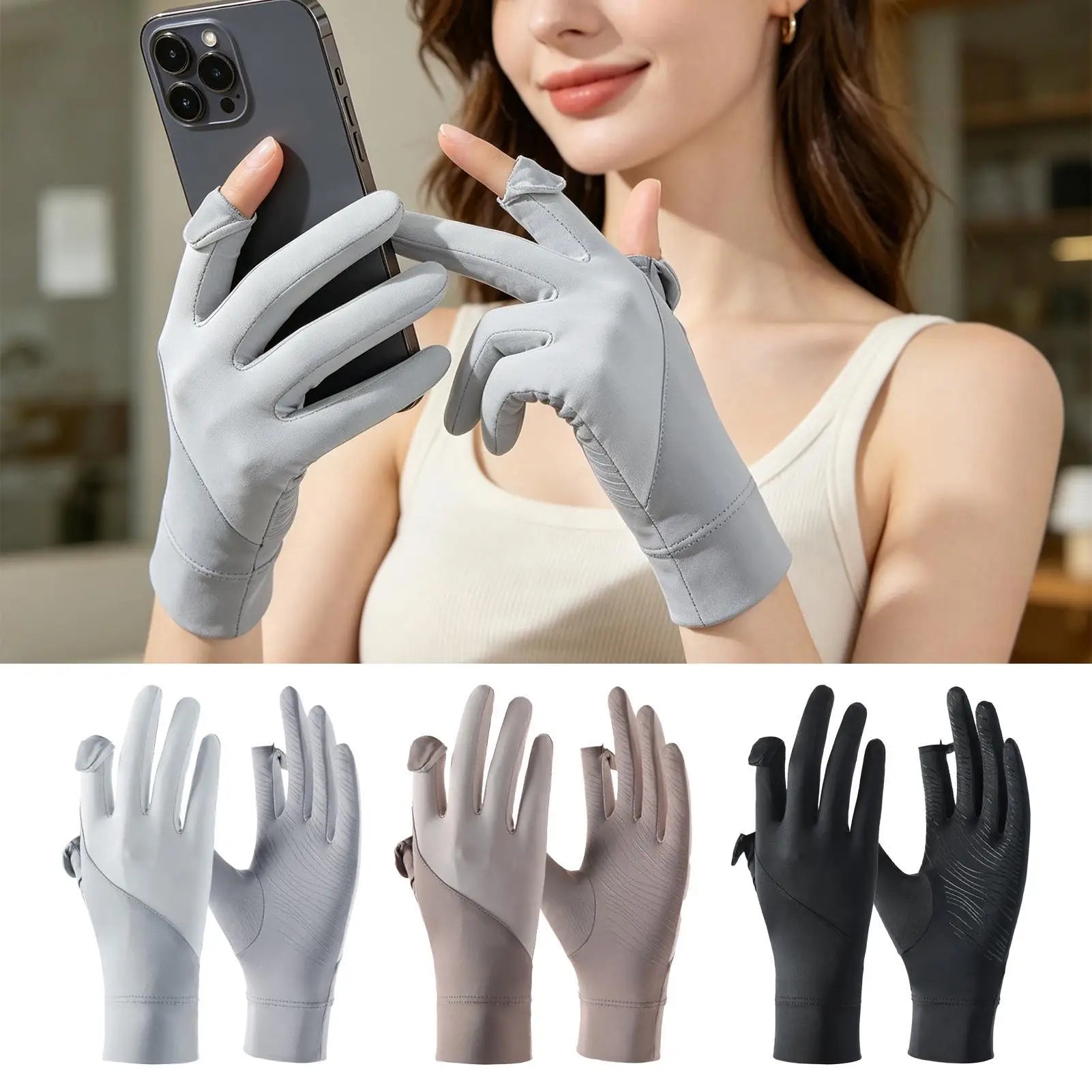 Sun Protection Gloves Fullfinger UV Protection Gloves Driving Gloves Women, Touchscreen UPF Glove Sun Protection Glove for Women Oasis Select