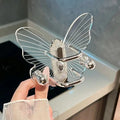 Light Luxury Butterfly Comb Storage Shelf Wall Hanging Perforated Free Bathroom Headstring, Hair Band, Hair Ring Storage Hook Oasis Select Style B